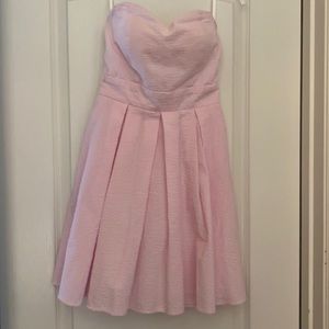 Lauren James Pink Seersucker Dress, Size Small